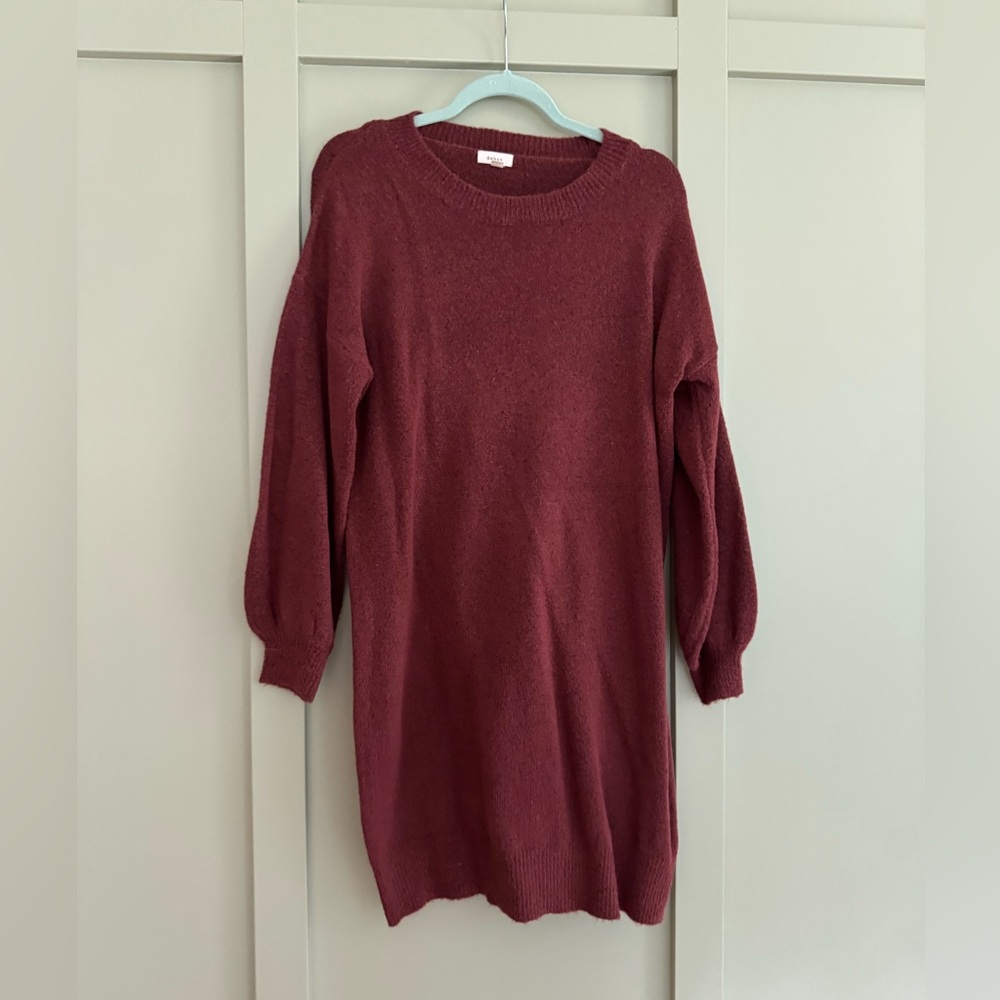 Raspberry sweater dress